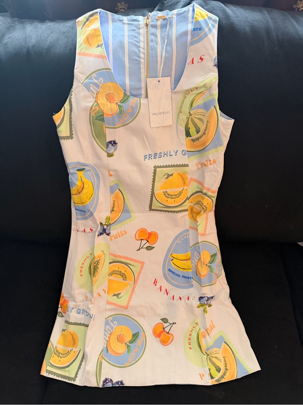 Prosperina reversible Fruit-Print Sleeveless Tank Dress